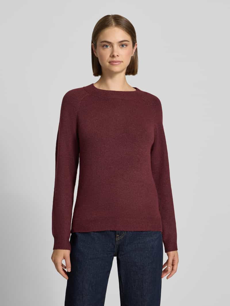 Only Regular fit pullover met ronde hals model 'RICA' donkerrood, foto 3