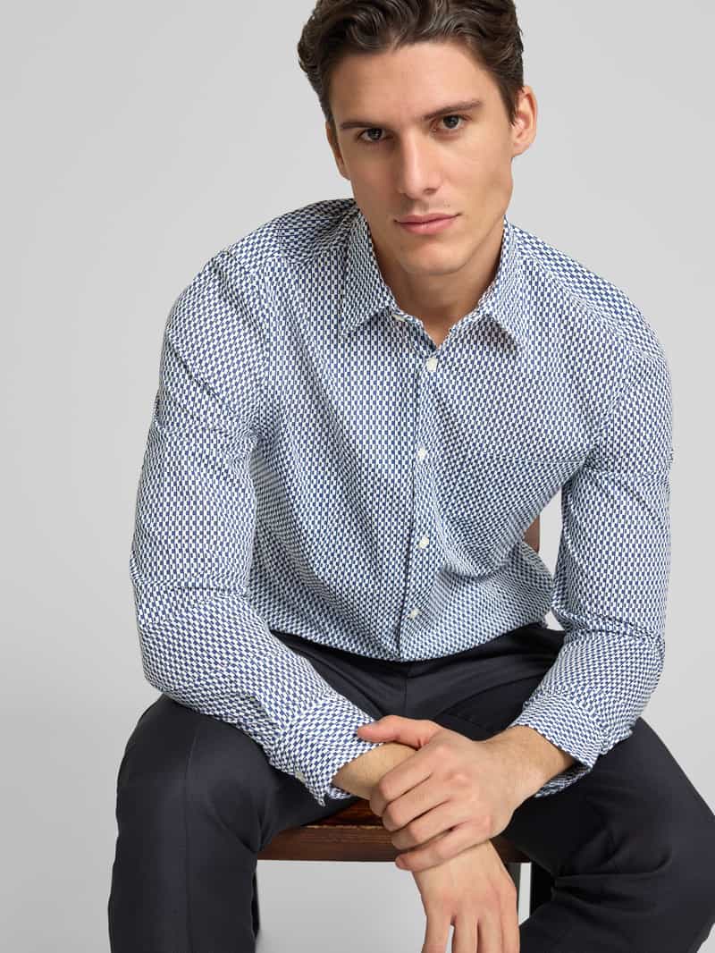 Marc O'Polo Shaped fit vrijetijdsoverhemd met fijn all-over motief
