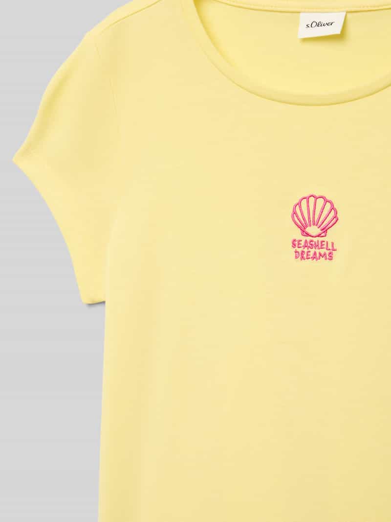 s.Oliver RED LABEL T-shirt in A-lijn met borduursel