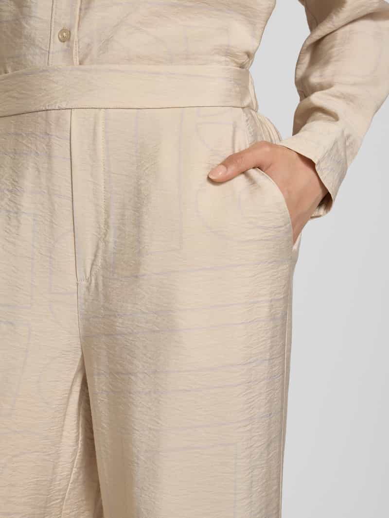 My Essential Wardrobe Straight leg stoffen broek in kreuklook model 'Kelly'