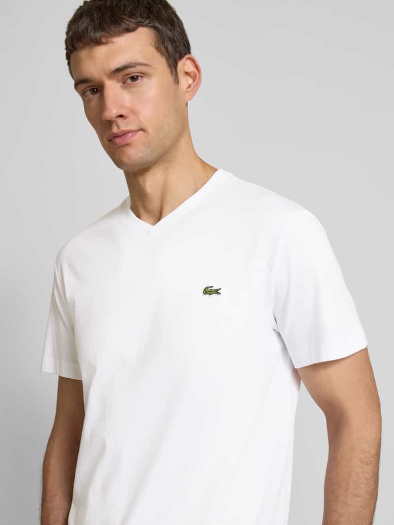Lacoste T-shirt met labelstitching model 'Basic'