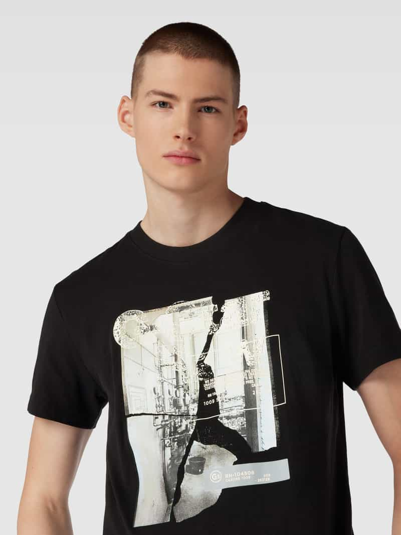 G-Star Raw T-shirt met label- en motiefprint