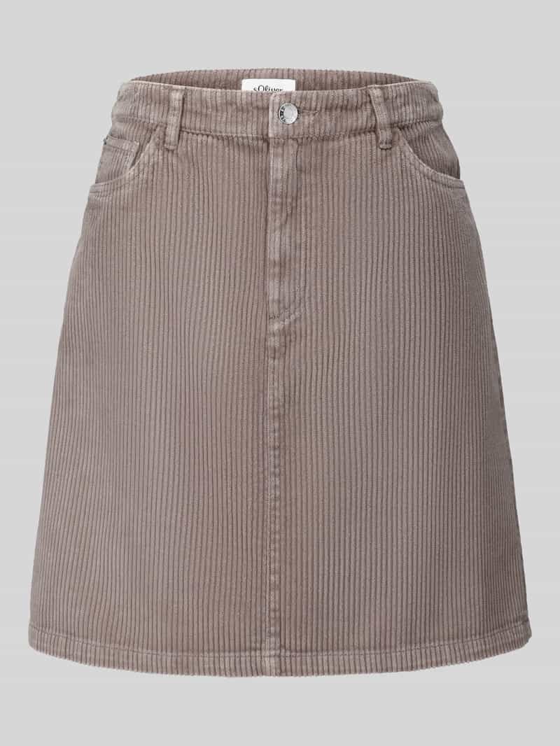 S.Oliver RED LABEL Mini-rok van puur katoen met ribcordstructuur