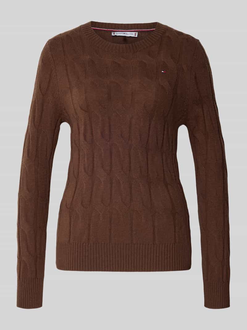 Tommy Hilfiger Regular fit gebreide pullover van pure wol