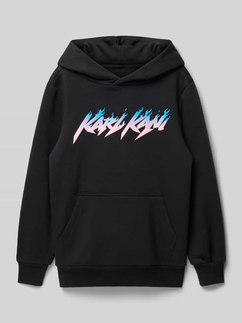 Karl Kani Hoodie met labelprint model 'Kani Flames'