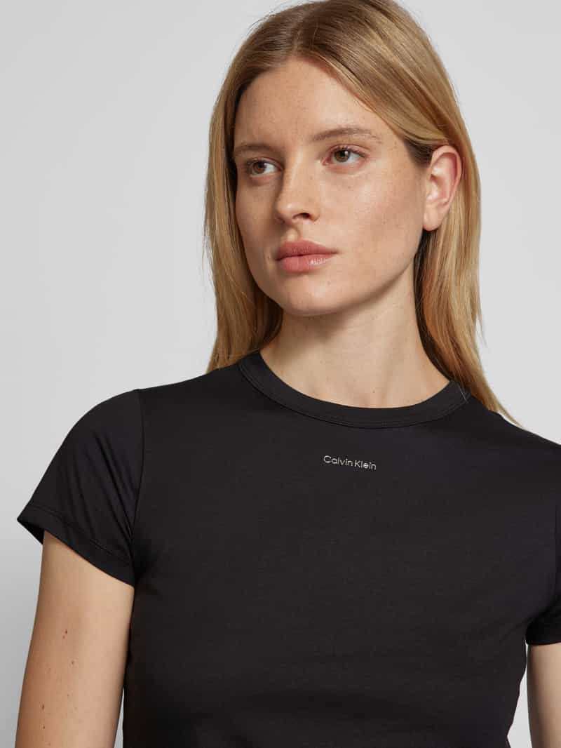 Calvin Klein Womenswear T-shirt met labeldetail
