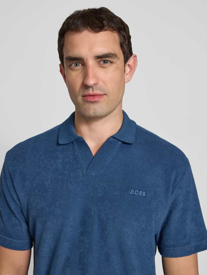 Boss Orange Regular fit poloshirt met labelstitching