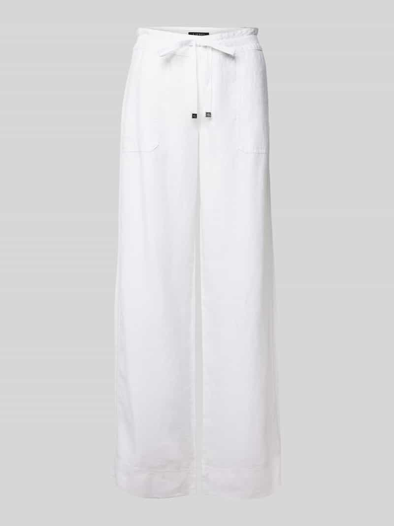 Lauren Ralph Lauren Wide leg stoffen broek met strikceintuur model 'JOVONIE'