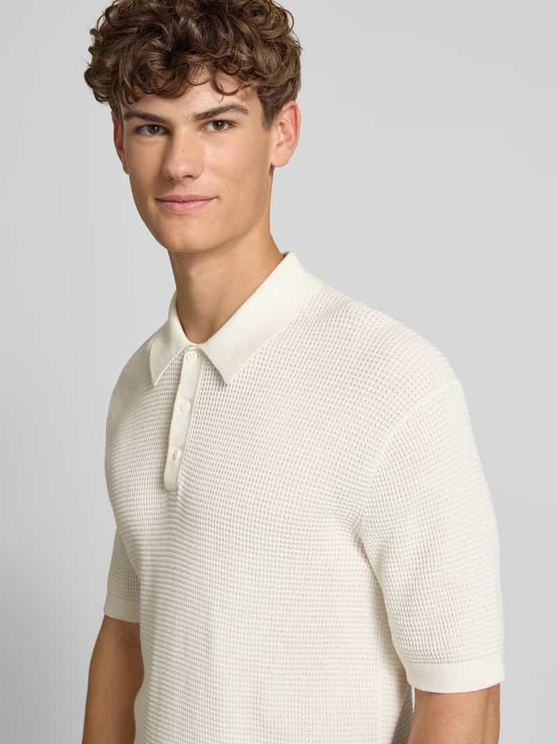 Calvin Klein Jeans Slim fit poloshirt in gebreide look