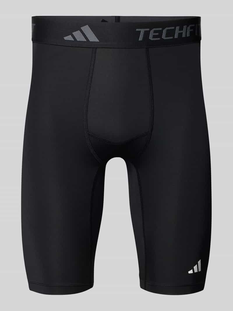 Slim Fit shorts met logoprint model 'Base'