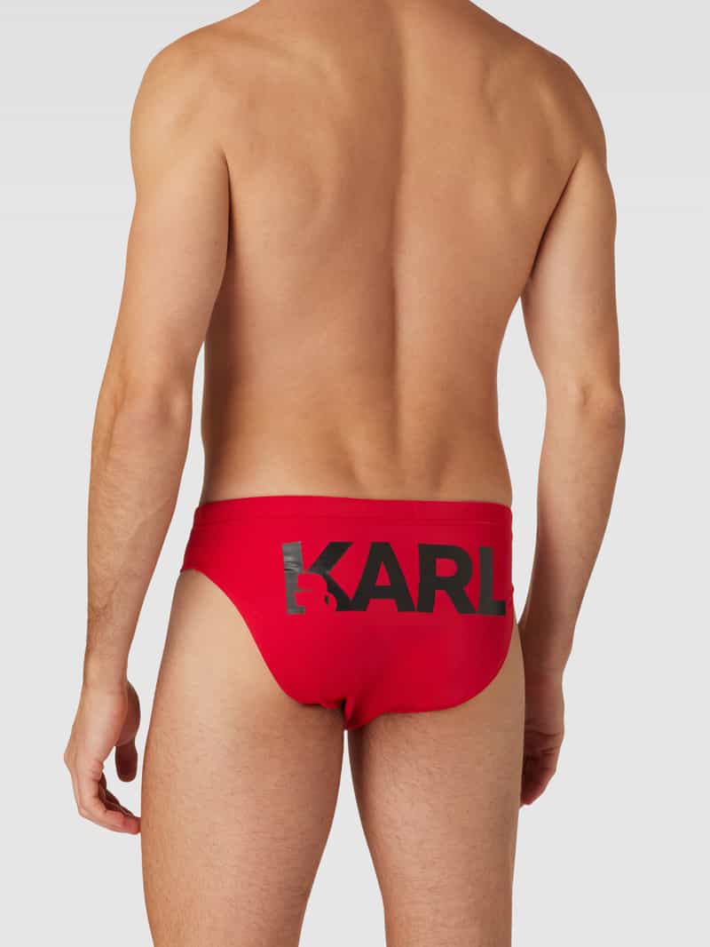 Zwembroek met labelprint Karl Lagerfeld Beachwear