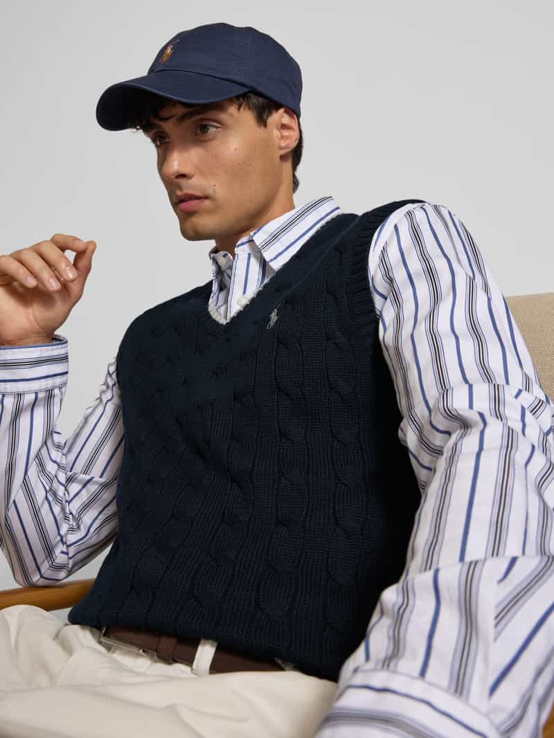 Polo Ralph Lauren Spencer met kabelpatroon en V-hals