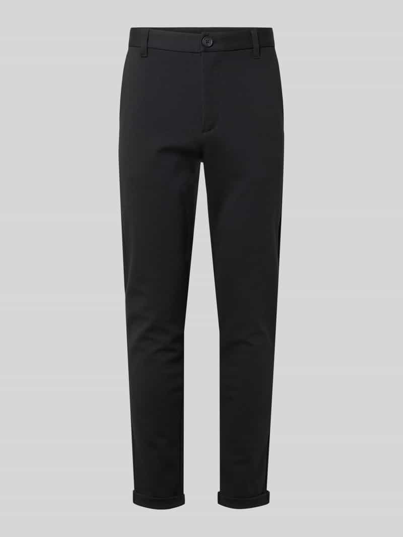 lindbergh Korte stoffen broek met Franse steekzakken