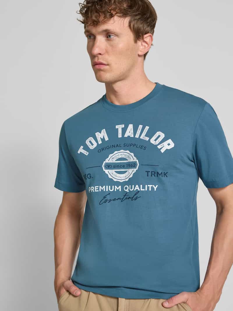 Tom Tailor Regular fit T-shirt van puur katoen