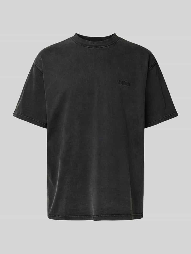 WOODBIRD T-shirt met labelstitching model 'Baine'