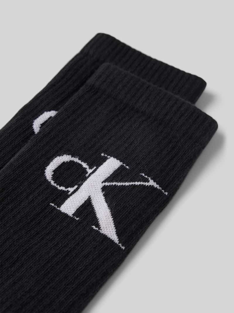 Calvin Klein Jeans Sokken met logostitching in een set van 2 paar