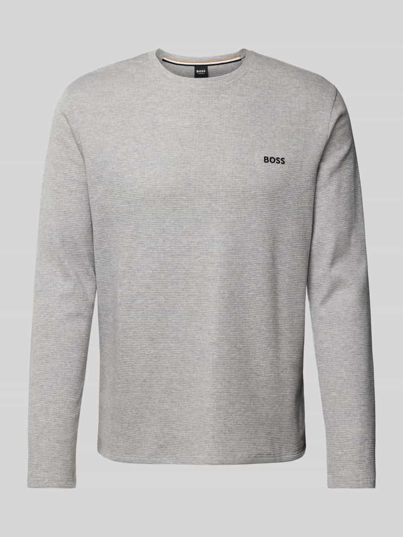 Boss Shirt met lange mouwen en labelstitching model 'WAFFLE'