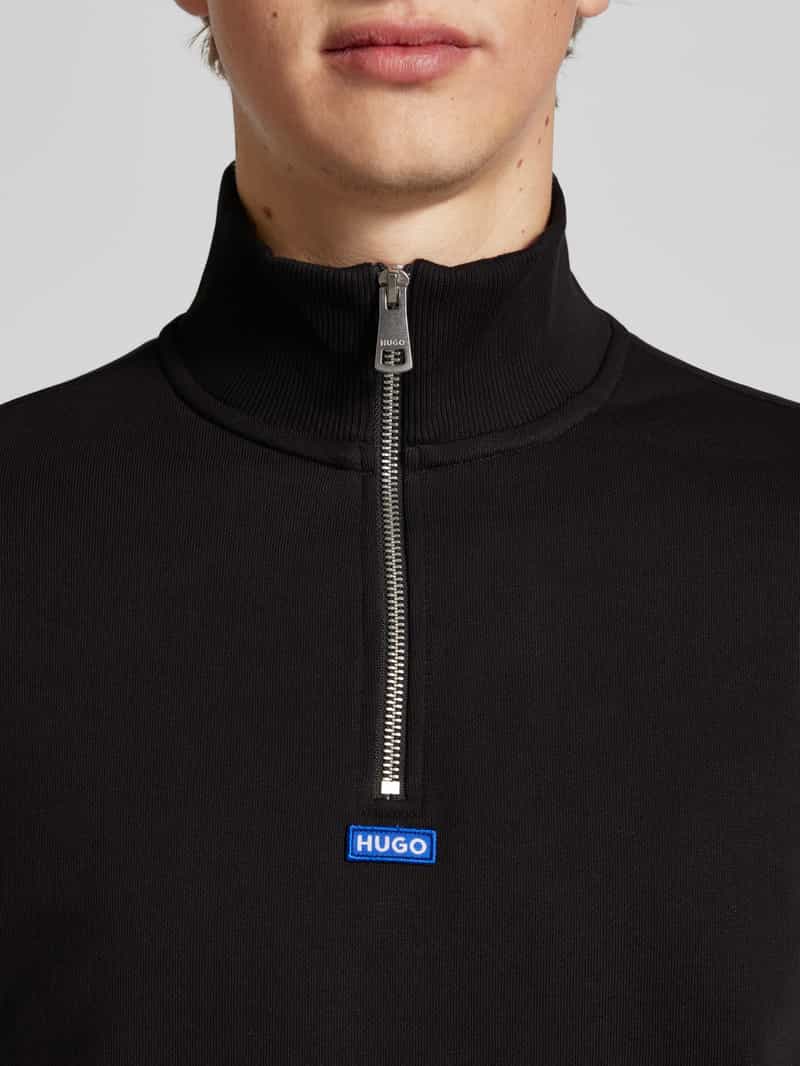 Hugo Blue Sweatshirt met opstaande kraag model 'Neeler'