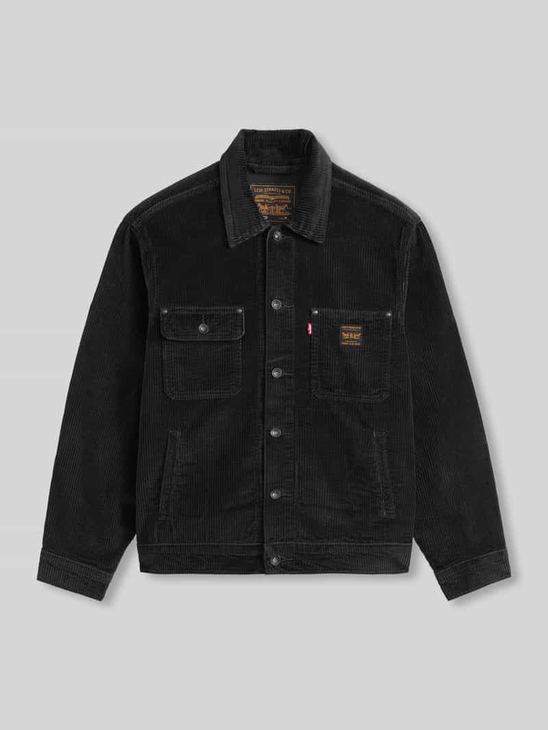 Levi's relaxed fit truckerjack van katoen met cordstructuur