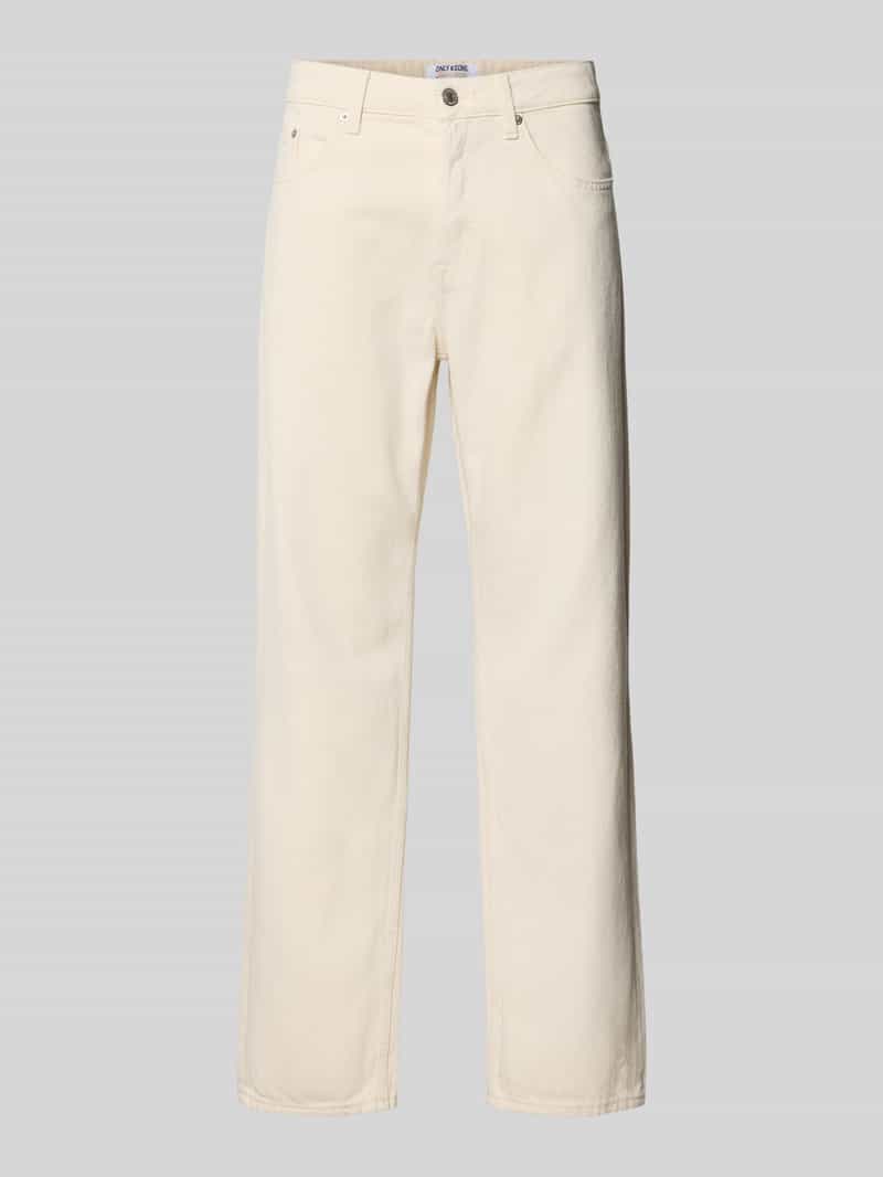 straight fit jeans van puur katoen