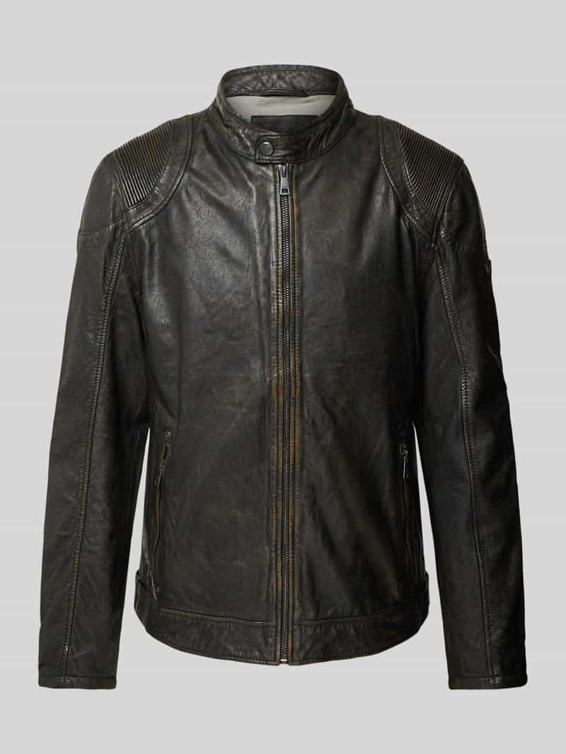 gipsy Leren jack met ritszakken model 'Chesney'