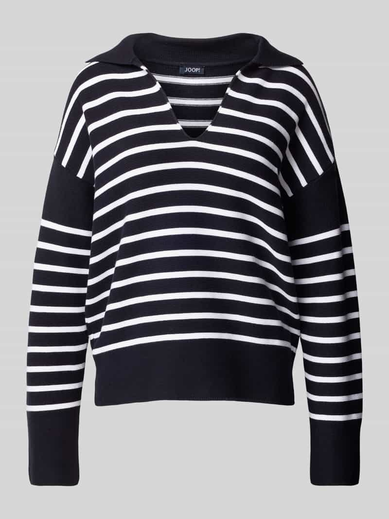 Joop! Gebreide pullover met V-hals