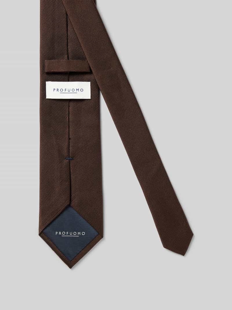 Profuomo Zijden stropdas in effen design (8 cm)