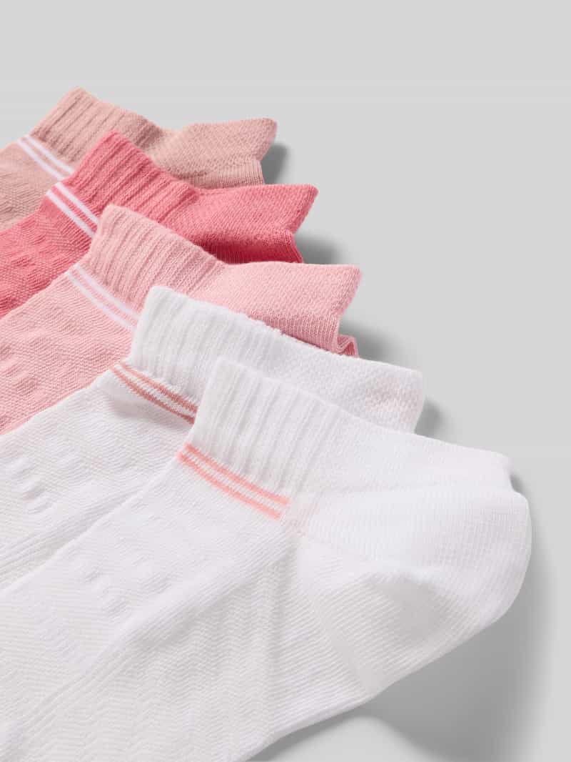 CAMANO Sneakersokken in een set van 5 paar met logodetail