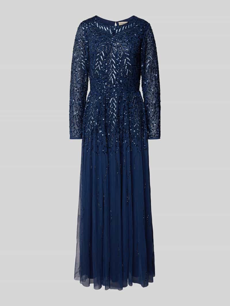 Lace & Beads Avondjurk met ronde hals