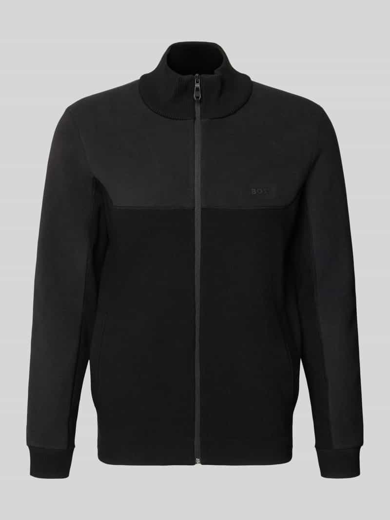 BOSS Green Regular fit gebreid jack van viscosemix