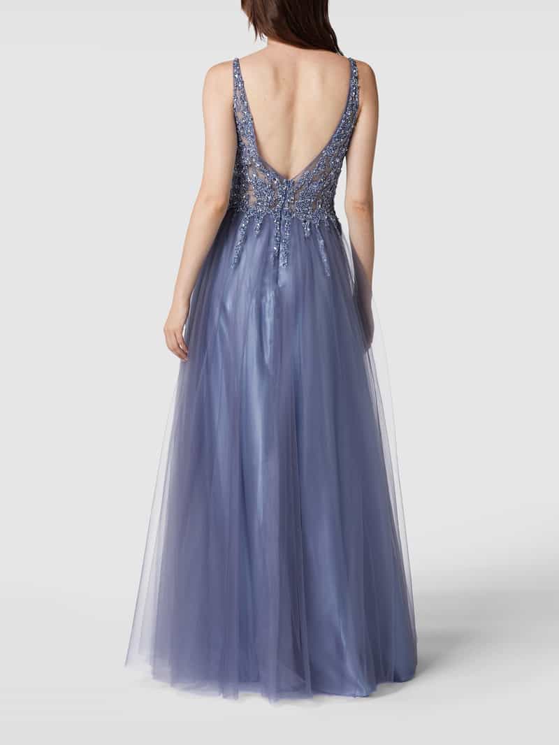 Avondjurk in maxilengte van tule Mascara