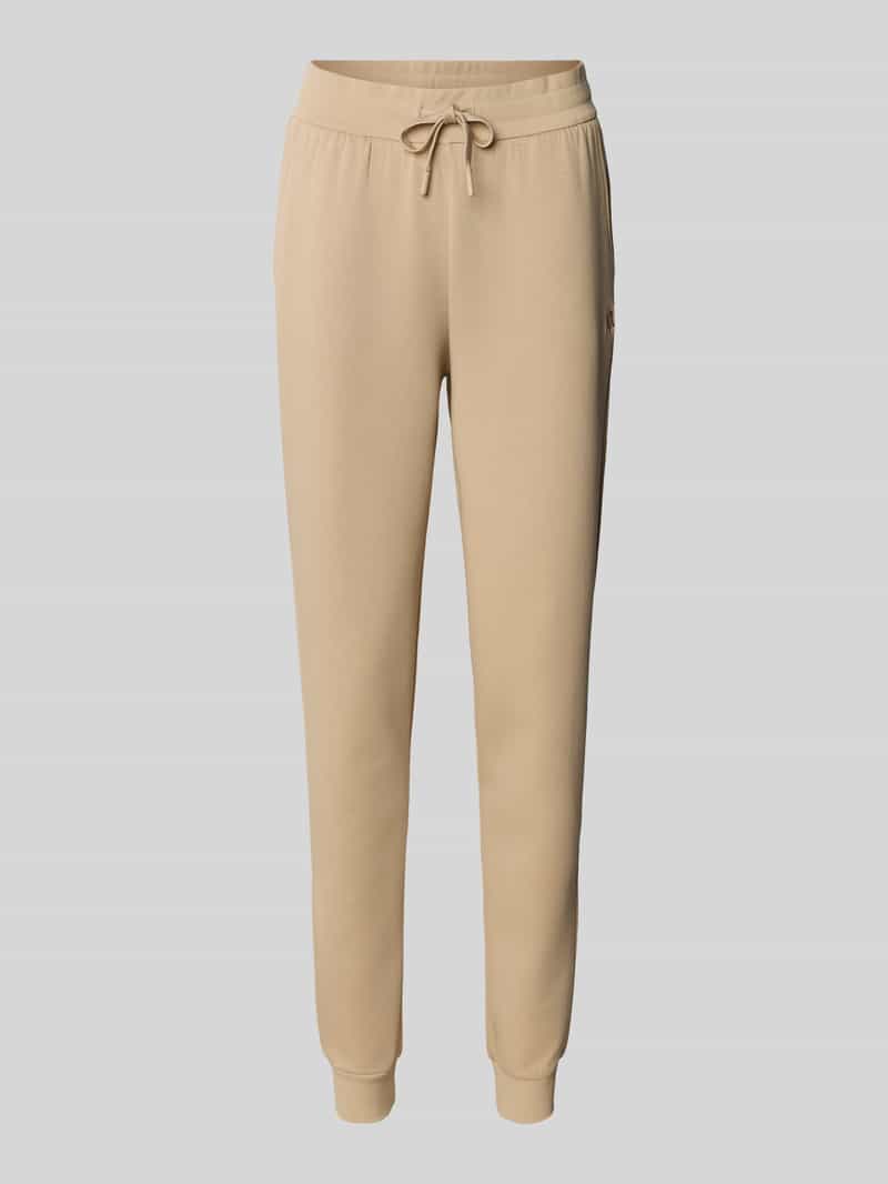 Armani Exchange Slim fit sweatpants van katoenmix met tunnelkoord