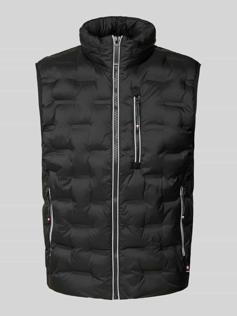 Tom Tailor Regular fit bodywarmer met opbergvak voor capuchon in de kraag