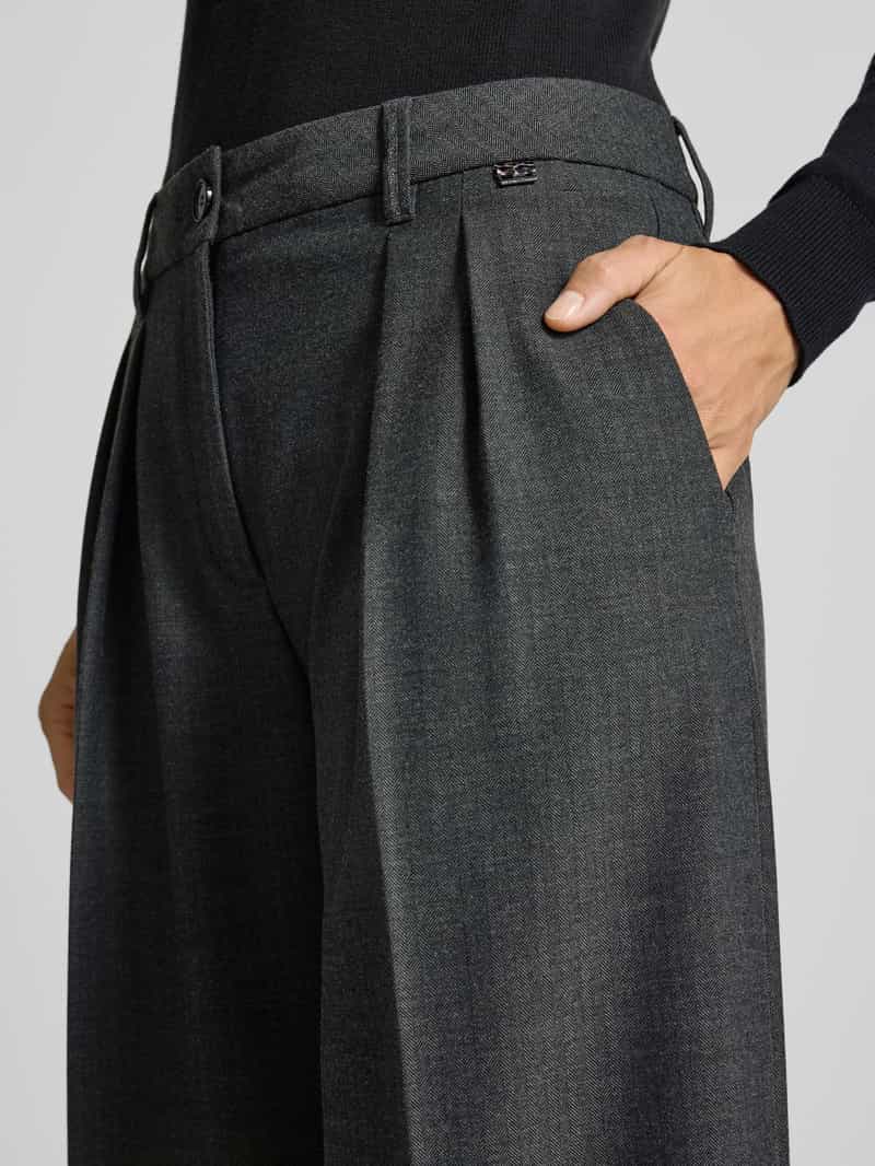 Marc Cain Wide fit broek met plooien