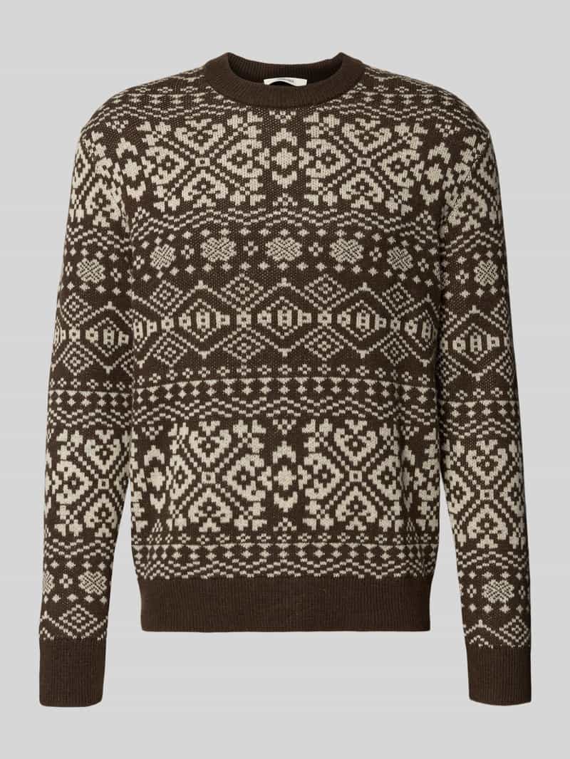Selected Homme Regular fit gebreide pullover van een wolmix model 'HOLGER'