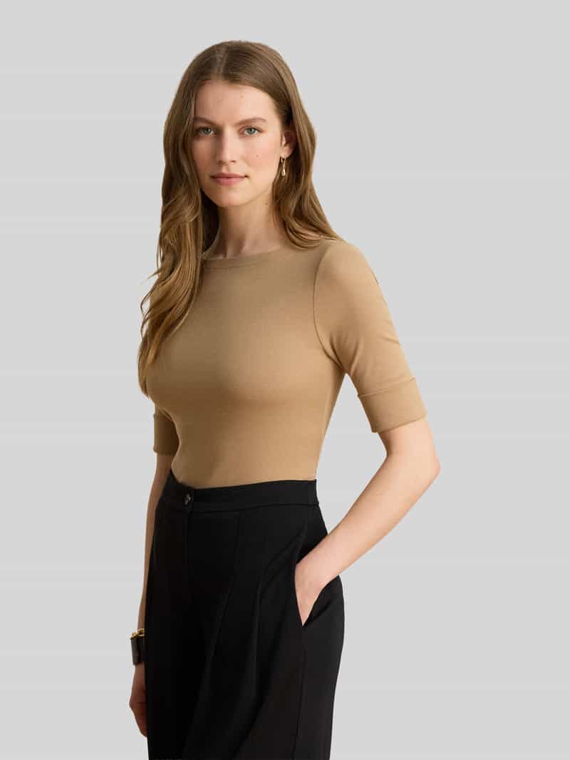 Lauren Ralph Lauren Slim fit t-shirt van katoenmix model 'JUDY'