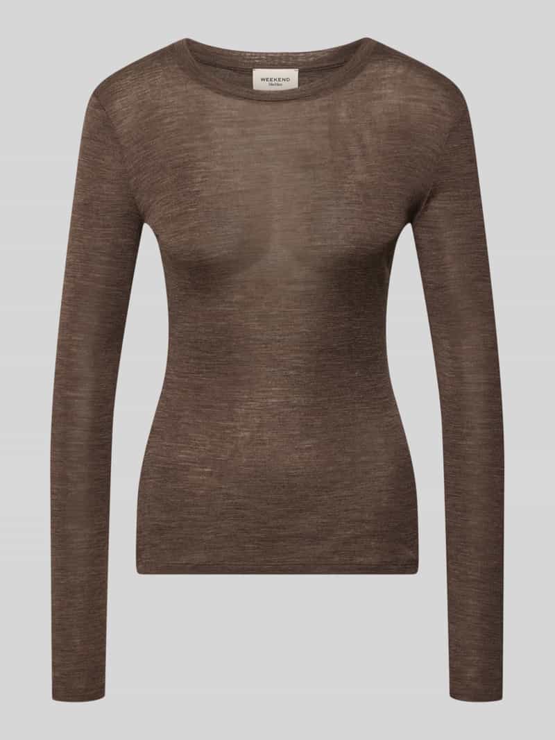 Weekend Max Mara Slim fit shirt met lange mouwen van mix van wol en zijde model 'PATTO'