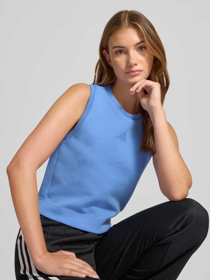 adidas Sportswear Top met logo en ronde hals