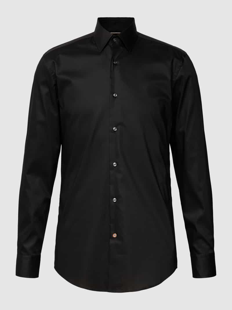 Boss Slim fit zakelijk overhemd met kentkraag model 'Hank Kent'