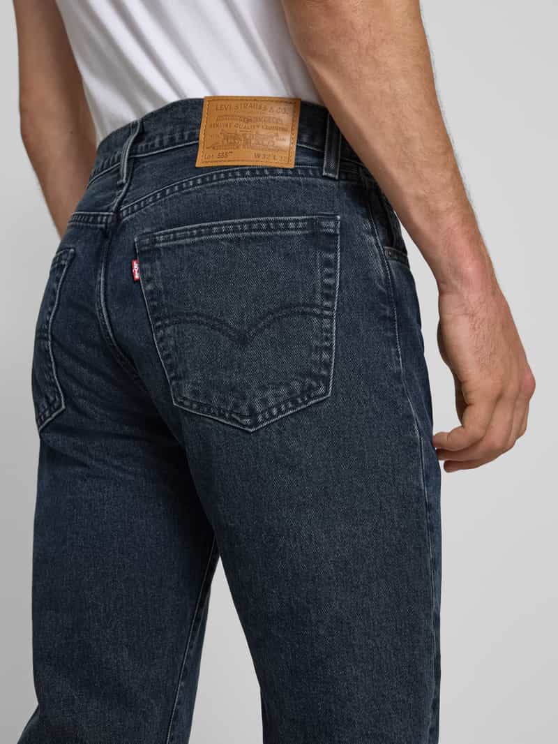 Levi's Relaxed straight fit jeans met steekzakken model '555 '