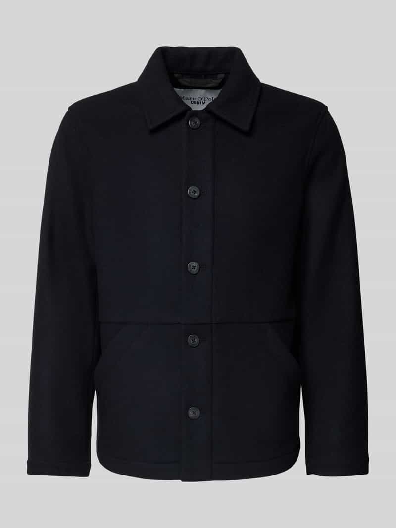 Marc O'Polo DENIM Regular fit wollen jack met platte kraag