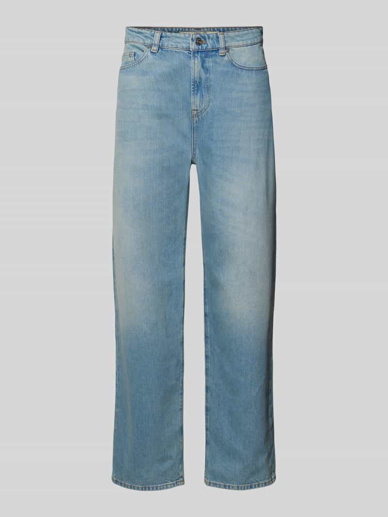Lacoste Loose fit jeans met labeldetail