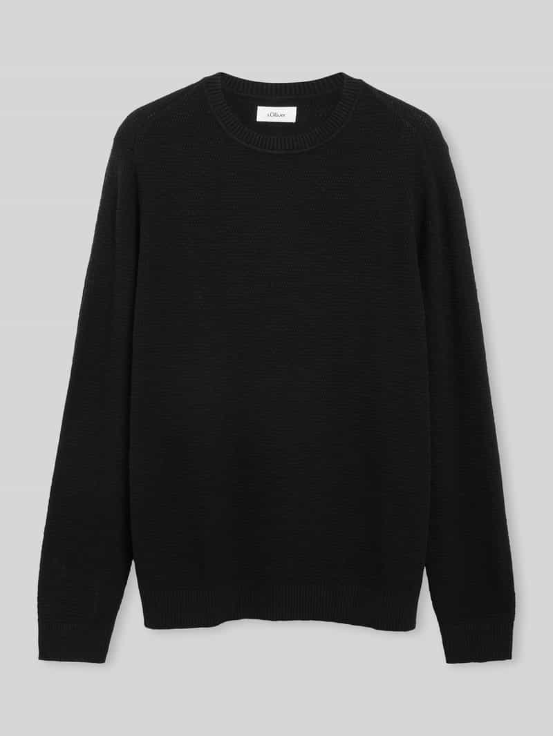 S.Oliver RED LABEL Pullover met structuurbrei-look van pure katoen