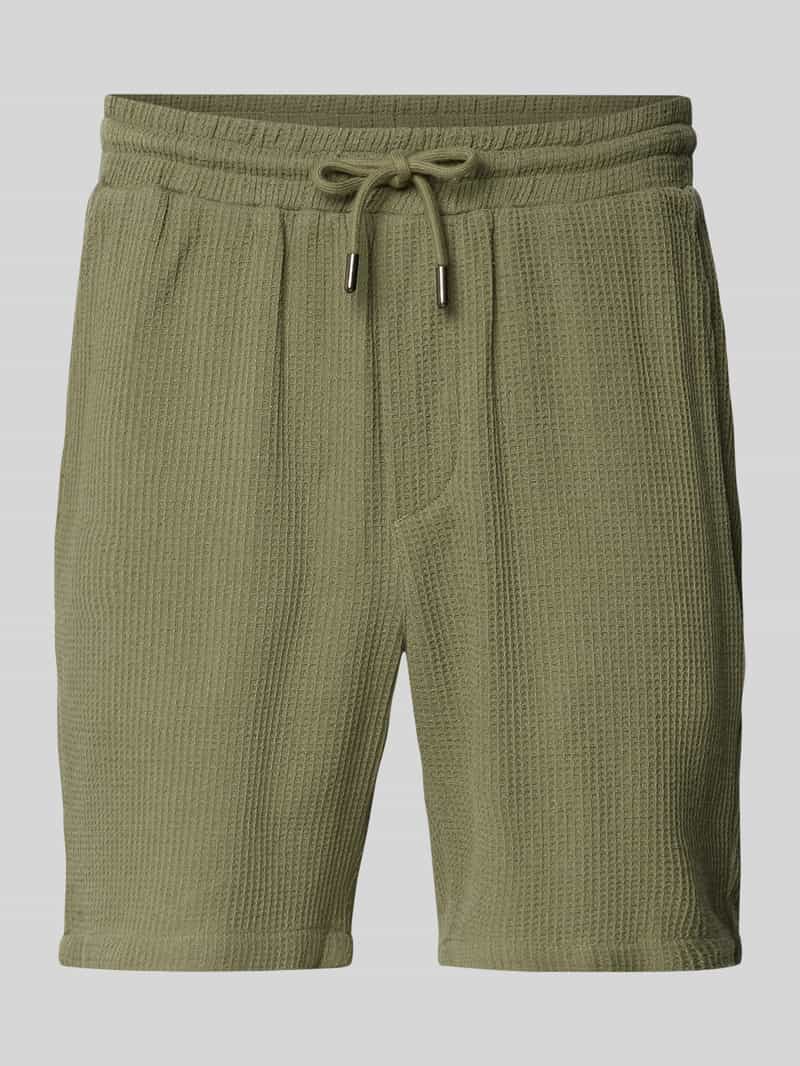 Only & Sons Korte broek met structuurmotief en elastische band model 'BERTIL'