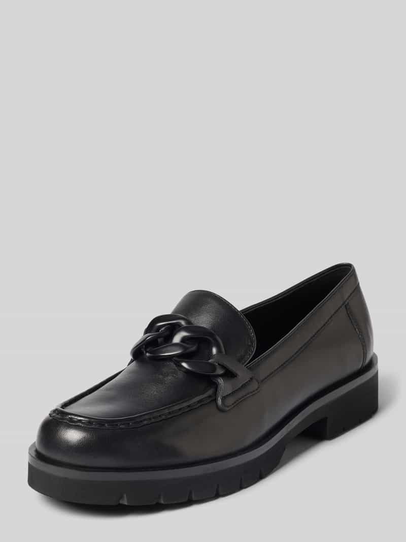 Loafers van leer met geprofileerde zool