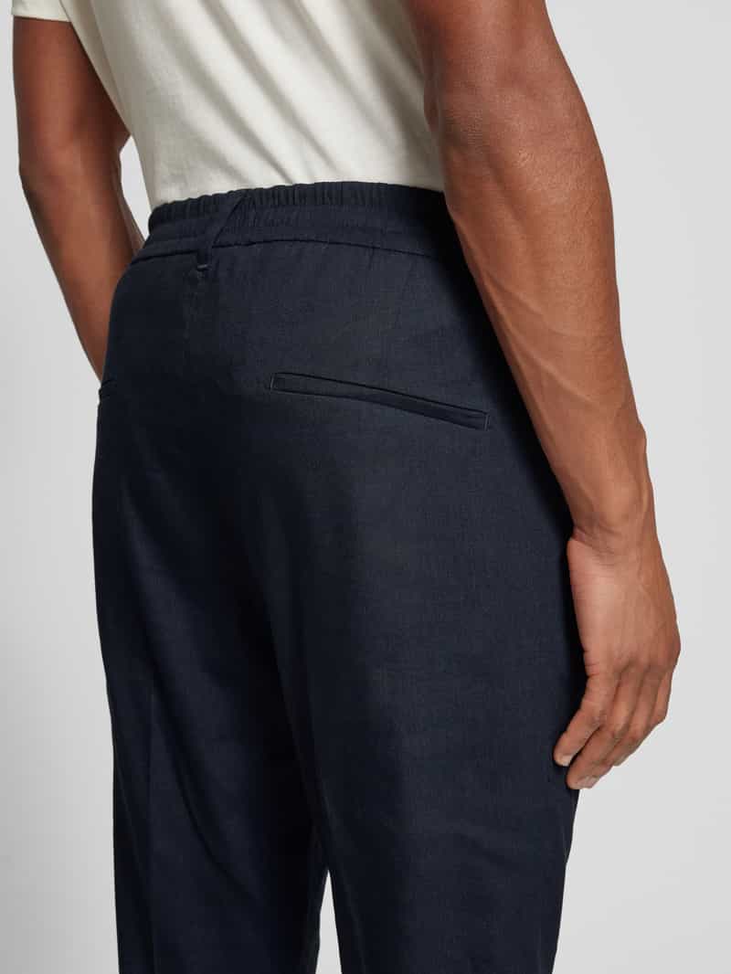 drykorn Tapered fit bandplooibroek met elastische band model 'CHASY'