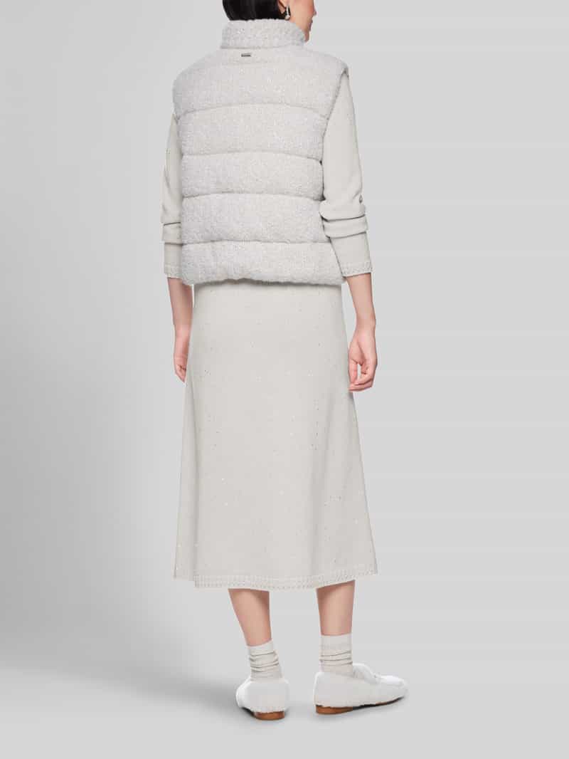 Marc Cain Bodywarmer van alpaca met paillettendetails