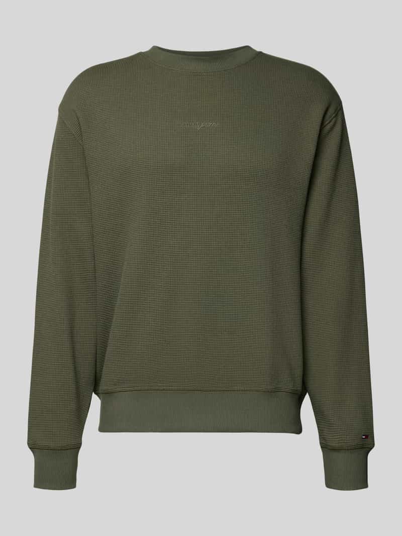 Tommy Jeans Regular fit sweatshirt met wafelstructuur