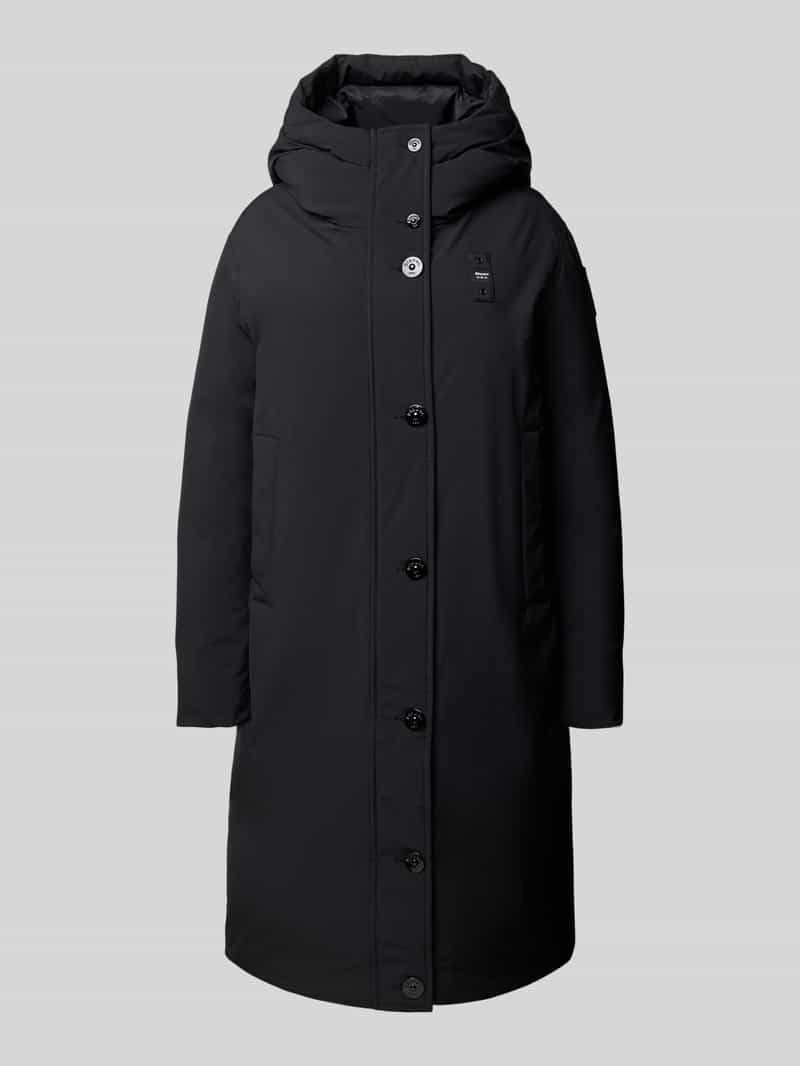 Blauer Usa Lange functionele jas met labeldetail model 'ARGYLLE'