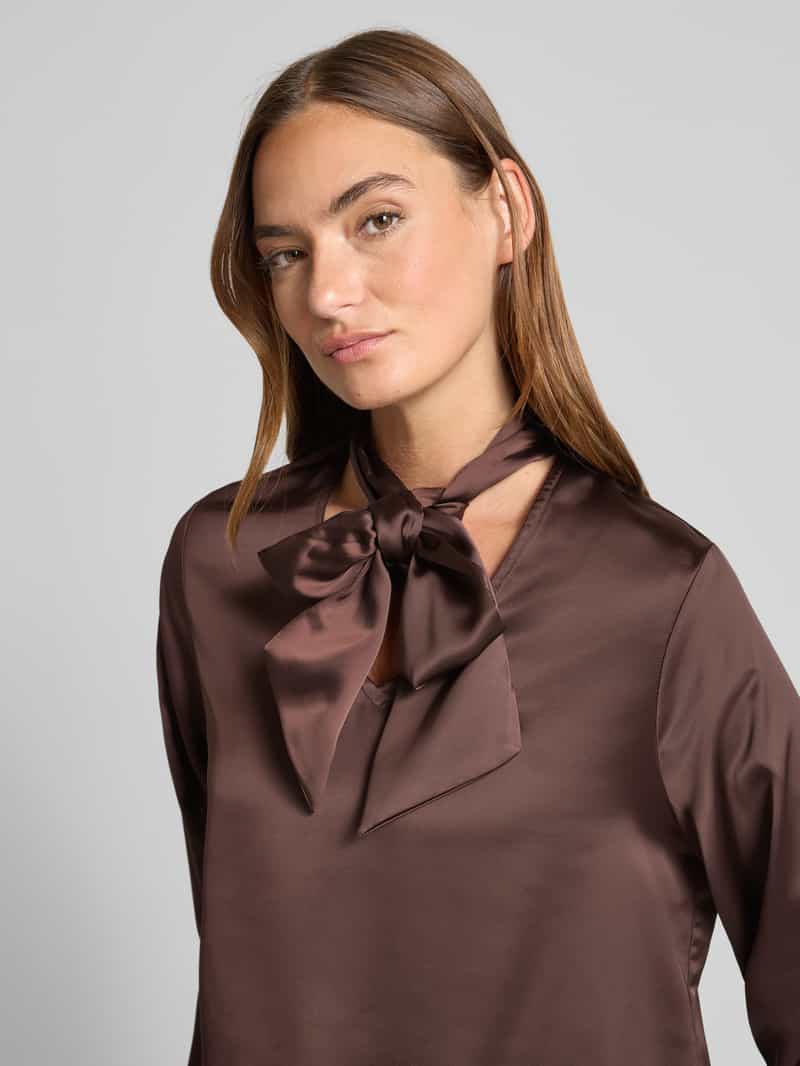 s.Oliver BLACK LABEL Relaxed fit strikblouse van satijn